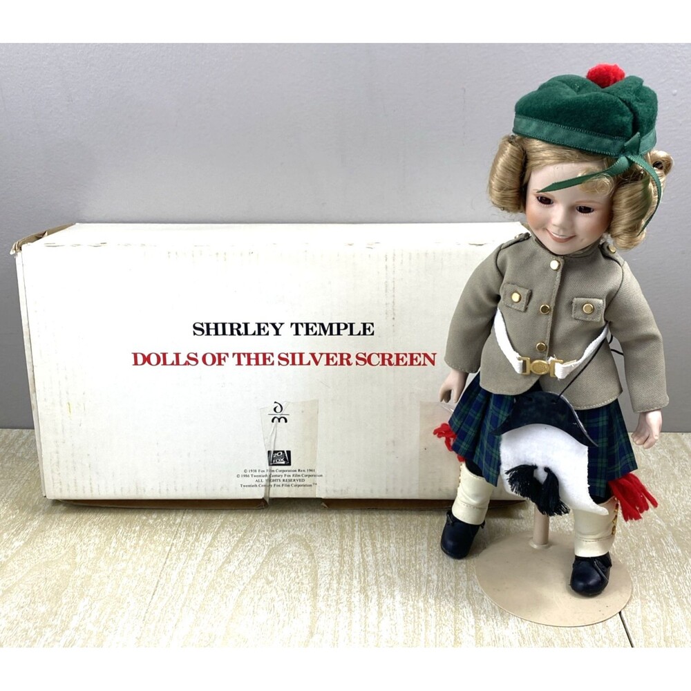 Danbury Mint Vintage Shirley Temple 14" Wee Willie Winkie 1986 Scotland Kilt